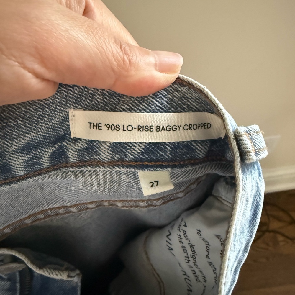Denim Forum 90s’ Loose fit Low Rise Wide Leg Crop Jeans - Picture 3 of 4